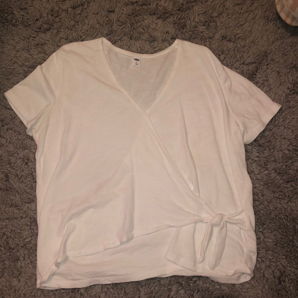 White cross over shirt
